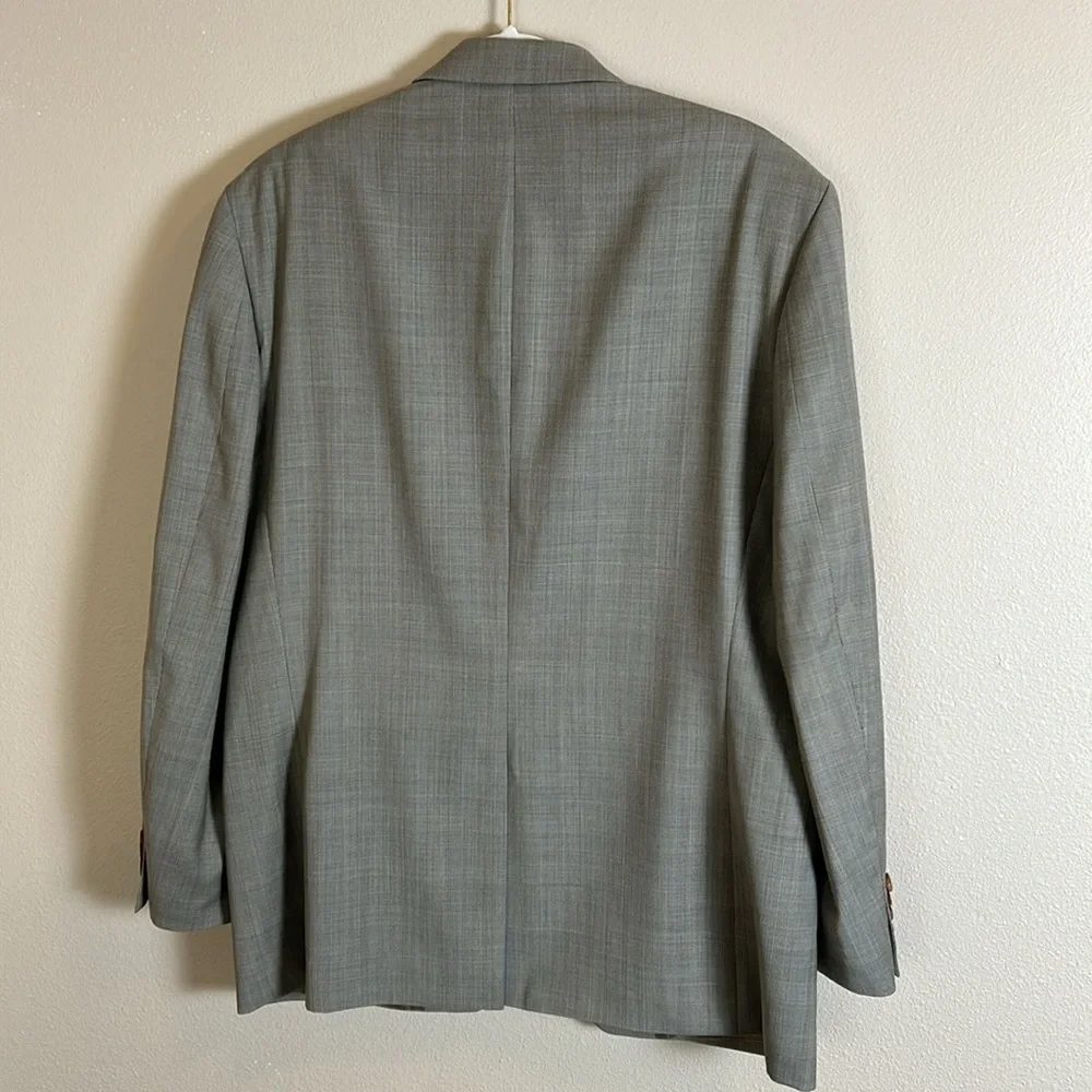 Ralph‎ Lauren Grey Suit Jacket Plaid Two Button